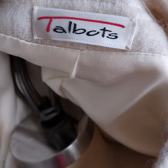 Rare Vintage Talbots Wool/Mohair Cream Coat - Picture 3 of 6
